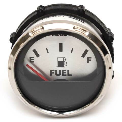 Faria Beede Boat Fuel Level Gauge GP0157A | 2 Inch Spun Silver