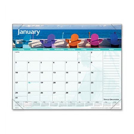 Mead Visual Organizer Images Of The Sea Monthly Desk Pad DMD14132