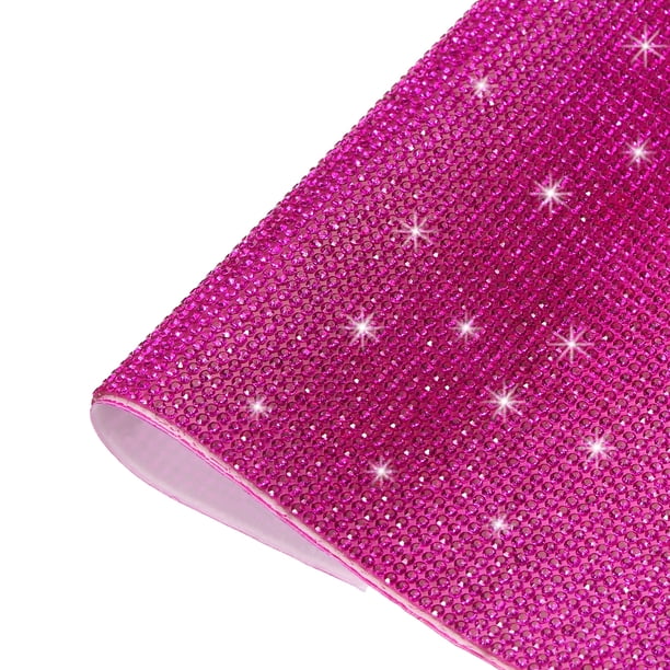 Uxcell Bling Rhinestone Sheet Self Adhesive Sticker 9.44 x 7.87 Inch DIY Car Decoration Sticker Purple Red