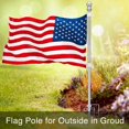 thumbnail image 3 of Poteaux de Drapeaux pour l'Extérieur dans le Sol - Mât de Drapeau de 8 Pi pour Maison au Sol avec Base à 5 Griffes - Acier Inoxydable Robuste pour l'Extérieur Cour Fl, 3 of 6