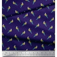 thumbnail image 3 of Soimoi Poly Georgette Fabric Dot & Parrot Bird Printed Fabric 1 Yard 52 Inch Wide, 3 of 3