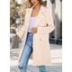 thumbnail image 3 of Blazer PRETTYGARDEN Otoño 2025 para Mujer, Manga Larga Beige, Talla M, 3 of 8