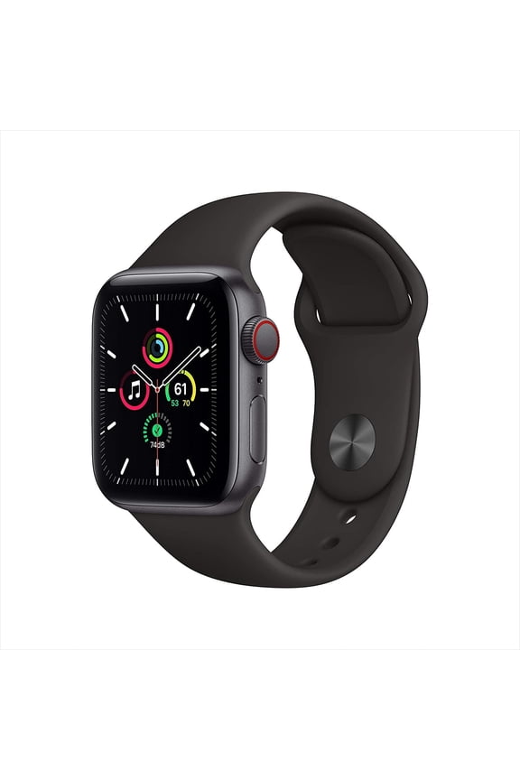 Restored Apple Watch SE 1st Gen (GPS) + Cellular 40mm Space Gray Aluminum Case with Black Sport Band, 1