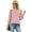 Pink, variant on Ronuti Womens Tops 3/4 Length Sleeve With Button Cuffs Blouses Dressy Casual V Neck Summer Outfits Early Fall Fashion Clothes 2025