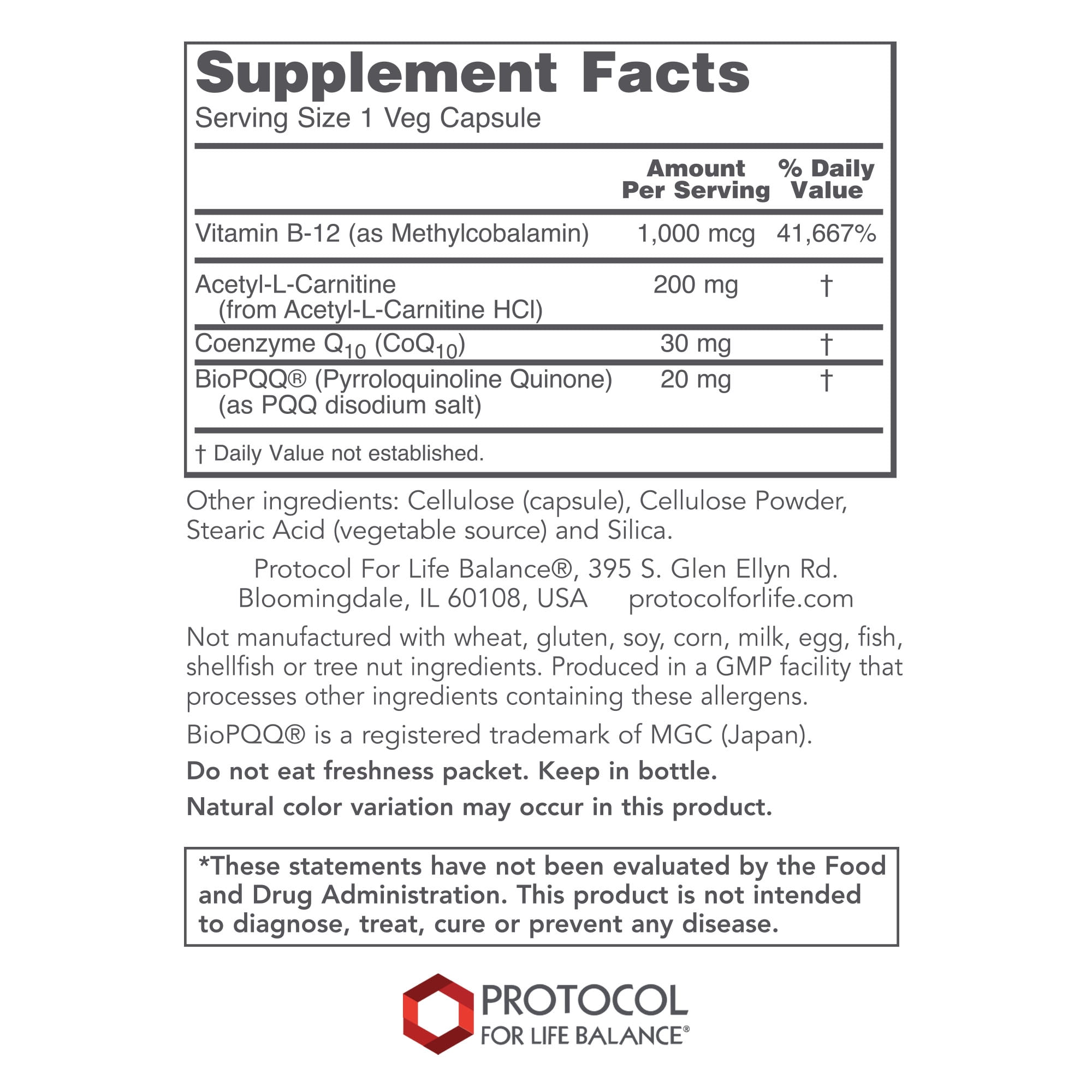Protocol PQQ Complex - CoQ10, Acetyl-L-Carnitine, Jamaica | Ubuy