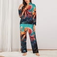 thumbnail image 2 of Sikiie Underwater Plant Octopus Women's Long-Sleeve Shirt and Full-Length Bottom Pajama Set (s-xxl)-X-Large, 2 of 7