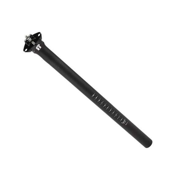 Unique Bargains Bike Suspension Seatpost 27.2x350mm Saddle Post Seats Matte Black Carbon Fiber