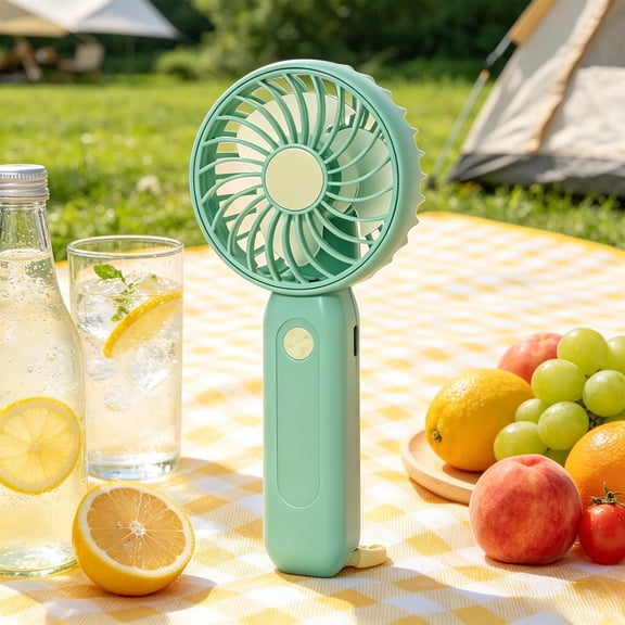 Lenkho Stylish Portable Handheld Fan, USB Rechargeable Mini Fan with Adjustable Speeds, Quiet Personal Fan, Perfect for Daily Use, Office, School, Outdoor