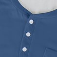 thumbnail image 4 of GrmtClth Mens Henley Shirts Fashion Long Sleeve Button T-Shirts Comfy Soft Basic Pullover Shirt with pocket Royal Blue XXXL, 4 of 6