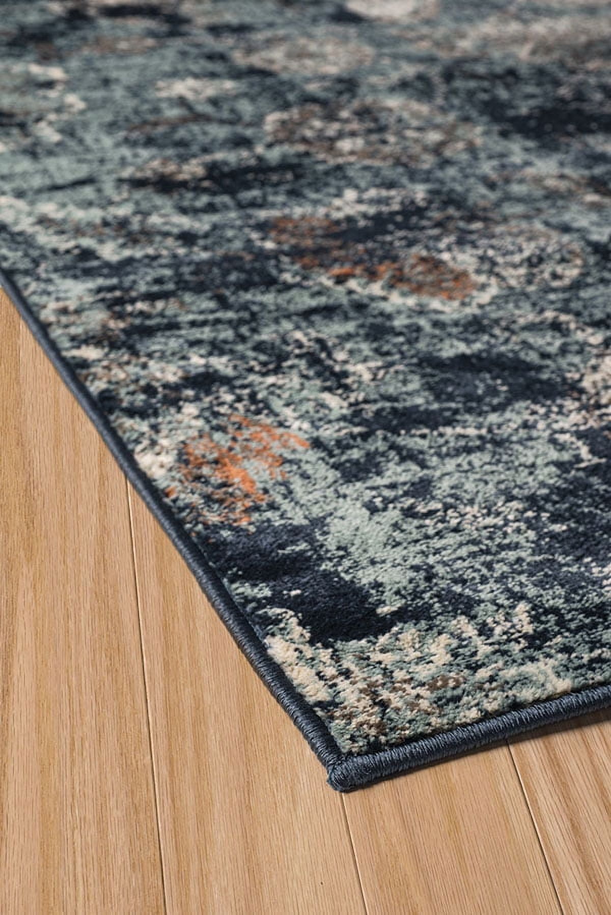 United Weavers Amarna Via Vicoasa Distressed Blue Woven Olefin Area Rug or Runner