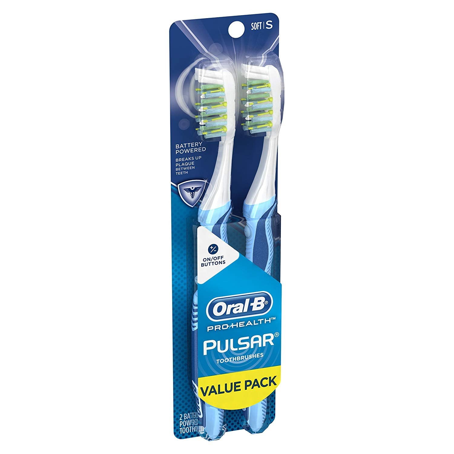 Oral-B Pulsar Expert Clean Battery Powered Toothbrush, Medium, 2 Count