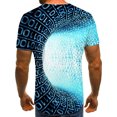 thumbnail image 4 of EQWLJWE Fashion Mens T Shirt Men Casual Round Neck 3D Digital Printing Pullover Fitness Sports Shorts Sleeves T Shirt Blouse, 4 of 4