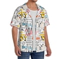 thumbnail image 2 of Fotbe Construction tools Print Short Sleeve Button Down Shirts for Men Casual Summer Beach Wrinkle Free Shirt-XX-Large, 2 of 5