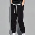 thumbnail image 2 of ZORYEVY Winter Mens Pants Workout Running Casual Joggers Trousers for Men Elastic Waist with Pockets Lightweight Solid Drawstring Pants, 2 of 5