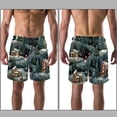 thumbnail image 3 of luoweisi Men's Beach Shorts Quick Dry Swim Trunks with Mesh Lining Merry Chrismas XL, 3 of 5