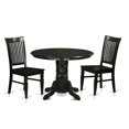 thumbnail image 2 of Classic Style 5 Pc Small Kitchen Table Set - Solid Wood, Black Finish - Includes Table & 4 Chairs - Durable & Timeless Design, 2 of 2