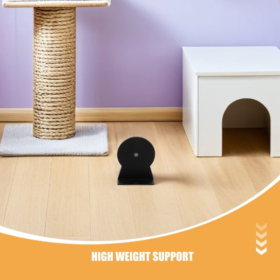 BESTYASH 2Pcs Black Cat Tree Wall Mount Brackets Sturdy Metal Cat Shelf Fixators for Home Use