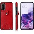 thumbnail image 3 of PU Leather Wallet Case for Samsung Galaxy S20 Plus Necklace Crossbody Lanyard Case Cover with Card Holder Adjustable Detachable Anti-Lost Neck Strap Case for Samsung Galaxy S20 Plus,6.7",Red, 3 of 13