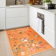 thumbnail image 3 of Balacho Cozy Bohemian Style Floral Design Faux Wool Area Rug, 2' x 3', Orange, 3 of 7