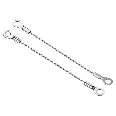 

Uxcell 1.5mmx10cm Stainless Steel Lanyard Cable Eyelets Ended Wire Rope 6 Pack