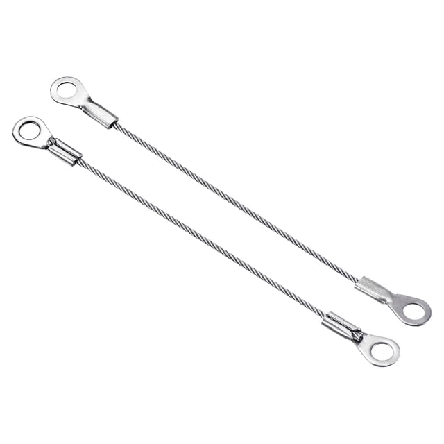 Unique Bargains 1.5mmx10cm Câble de Longe en Acier Inoxydable Câble Terminé 6 Pack