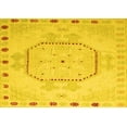 thumbnail image 1 of Ahgly Company Machine Washable Indoor Rectangle Abstract Yellow Modern Area Rugs, 2' x 3', 1 of 1