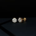 thumbnail image 6 of Rosec Jewels Certified Lab Created Diamond Stud Earrings With Screw Back - 6 mm - EF-VS Grade, 18K Yellow Gold, 6 of 8