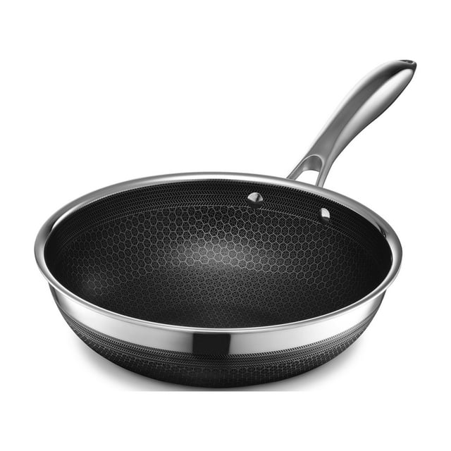 Wok Hybrid Antiadherente de 25 cm, Asa que se Mantiene Fría, Apto para Lavavajillas, Horno hasta 480°C e Inducción, Compatible con todas las Estufas