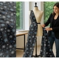 thumbnail image 5 of Soimoi Gray Cotton Voile Fabric Snow Flakes & Star Fabric Prints By Yard 42 Inch Wide, 5 of 7