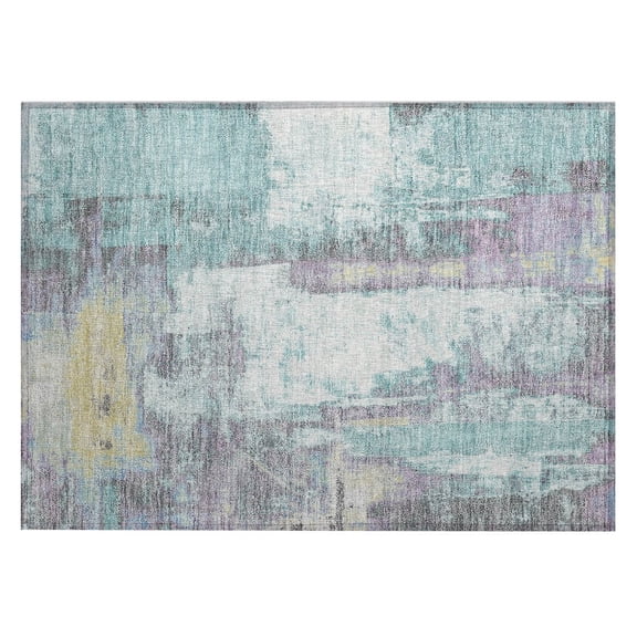 Dalyn Rugs Machine Washable Indoor/Outdoor Chantille Teal 1'8" x 2'6" Rug