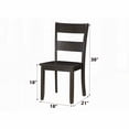 thumbnail image 5 of "Set of 2 Distressed Walnut Side Chairs - Solid Acacia Wood for Daily Meals", 5 of 5