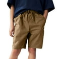 thumbnail image 2 of NAISIBABY Boys Bermuda Shorts Size 6, Summer Fashion Active Fit Drawstring Kids Casual Shorts with Pockets Khaki（3-13T), 2 of 7