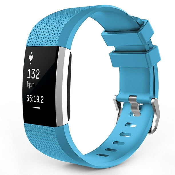 Fitbit Charge 2 Watch Bands, Mignova Soft Silicone Replacement Watch Wrist Band for Fitbit Charge 2 - Large Size (Sky Blue) - Walmart.com