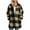 Yellow, variant on HAiming Womens Plus Size Plaid Jacket Fuzzy Fleece Zip up Lapel Collar Warm Fall Winter Coats with Pockets