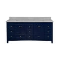 thumbnail image 6 of Abbey 72" Double Bathroom Vanity with Royal Blue Cabinet and Carrara Marble Top, 6 of 6