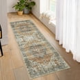 thumbnail image 2 of Hasoo 2' x 6' Runner Rug Machine Washable Kitchen Runner Mat Vintage Area Rug Persian Distressed Runner Rug for Bedroom Living Room Entryway, Yellow, 2 of 6