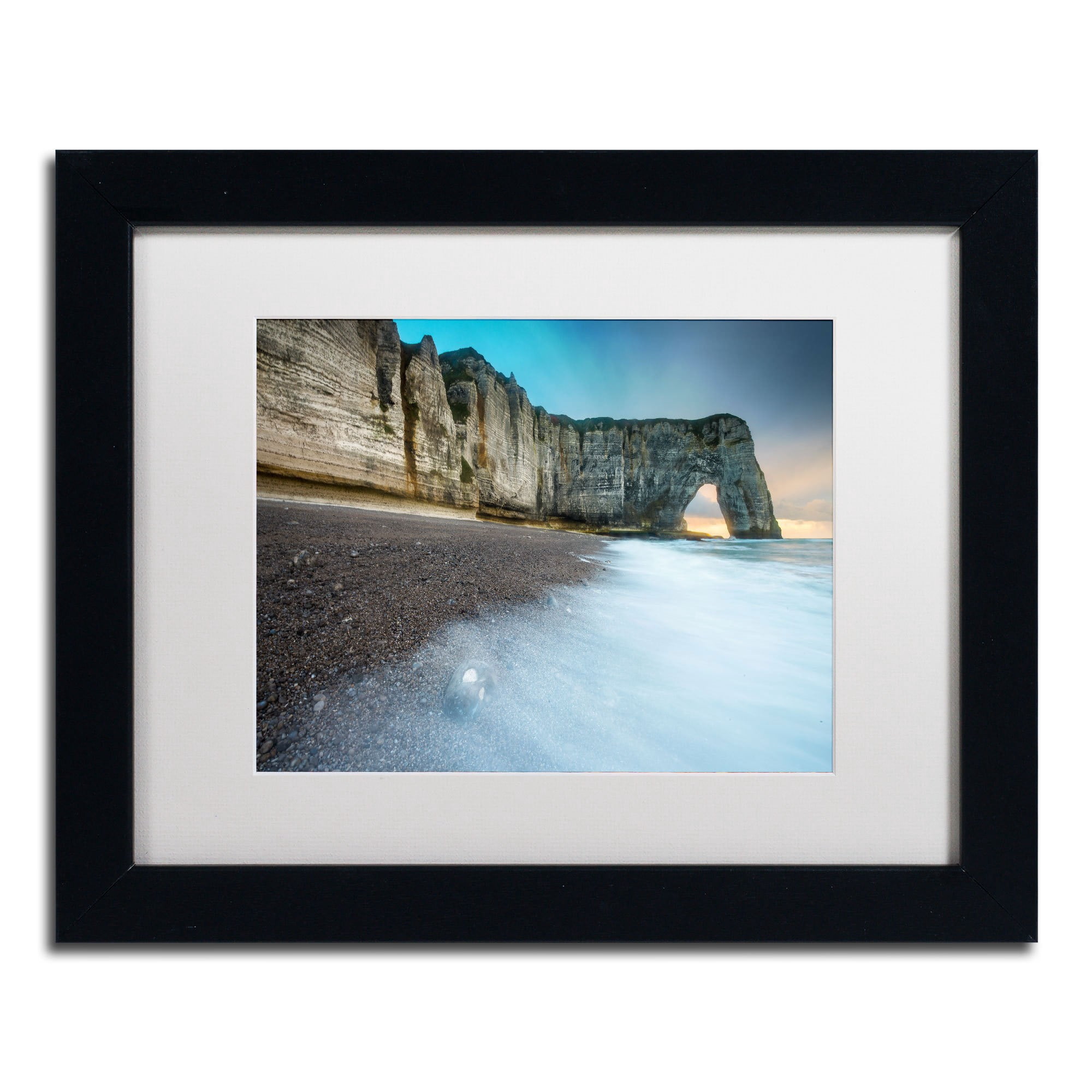 Trademark Fine Art "Gate to the Ocean" Canvas Art by Mathieu Rivrin, White Matte, Black Frame