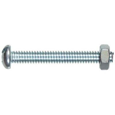 

Hillman 8-32 Round Head Machine Screw with Nut Quantity 10 Length 1/2