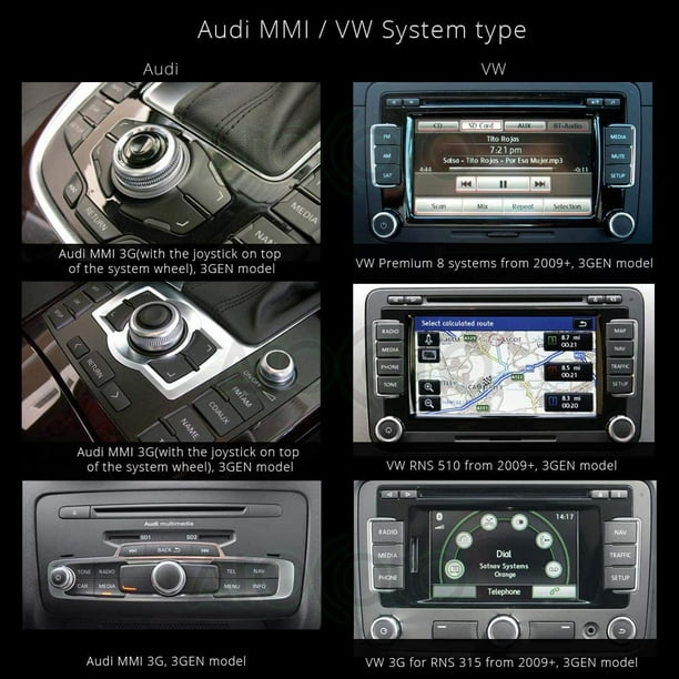 Bluetooth AUX Receiver Cable Adapter for VW Audi A4 A5 A6 Q5 Q7