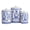 Chinoiserie Blue, variant on Embossed Ceramic Kitchen Canister Set, Set of 3