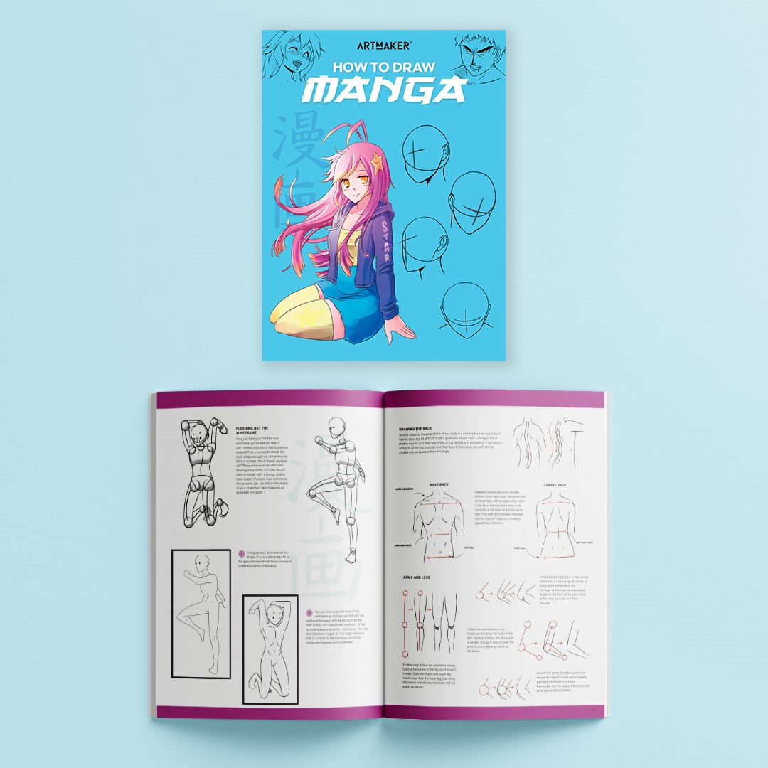 Hinkler Art Maker Manga Drawing Sketch Pad for Ages 8 and Up, 96 Pages