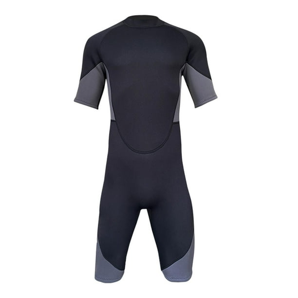Hombres Trajes de buceo Traje de bano de una pieza Monos de natacion Traje de proteccion de manga corta Estiramiento para piraguismo Esnorquel mm de largo Baoblaze trajes de neopreno para hombre