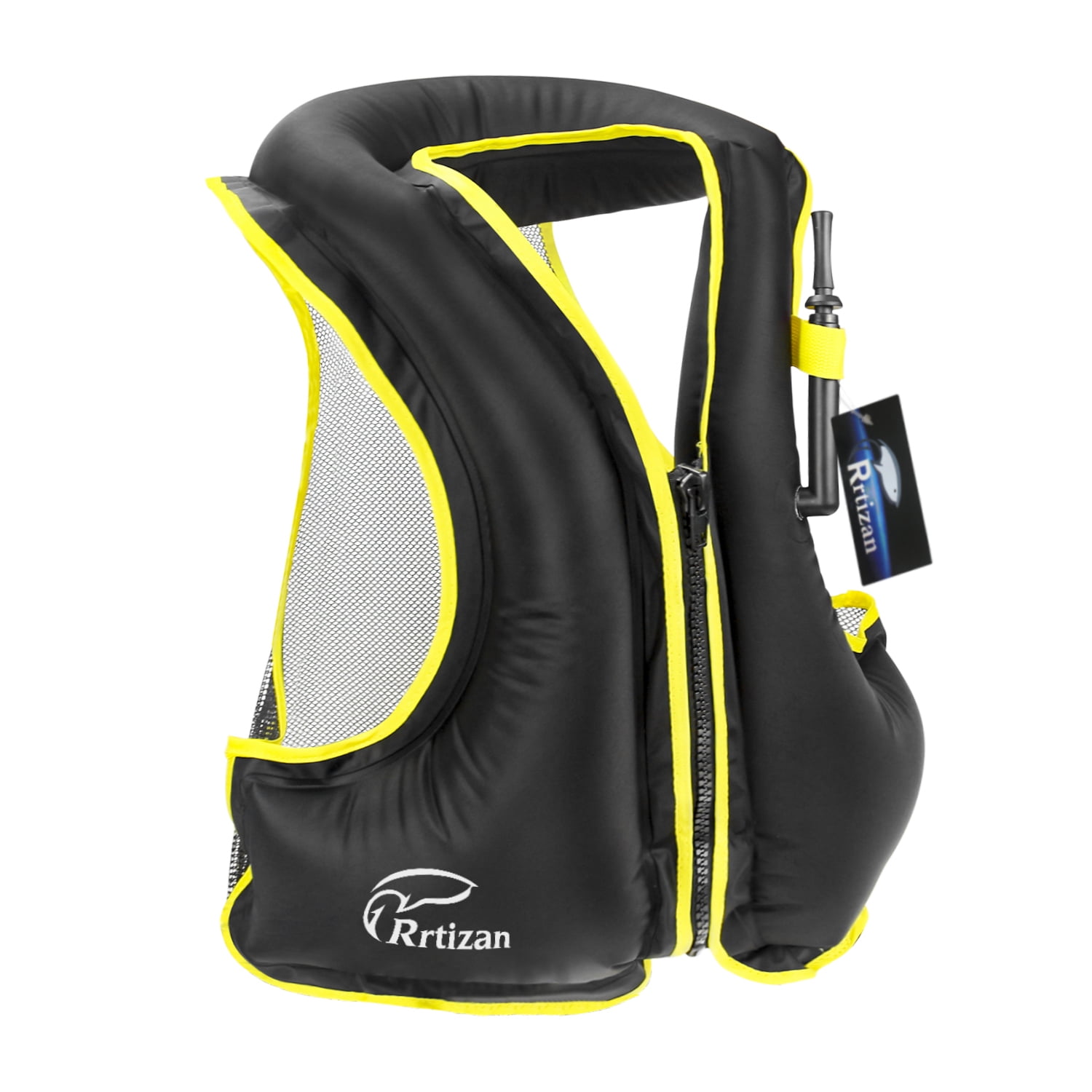 Rrtizan Adult Inflatable Swim Vest Life Jacket for Snorkeling,Suitable for 80-220lbs 