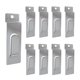 thumbnail image 1 of Ganchos para panel ranurado Mewuthede, 10 piezas, metal cromado, 6,3 x 2,4 cm, 1 of 7