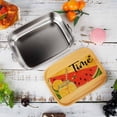 thumbnail image 4 of GZHJMY 304 Stainless Steel Lunch Box Bamboo Lid, Sweet Summer Time Lunch Containers for Adults Leakproof, 8×10*3 Inch, 4 of 7