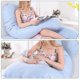 thumbnail image 3 of Cotton Pillowcase for U-shaped Pregnancy Pillow Washable Comfortable Pillow Cover for Side Sleeper, 3 of 4