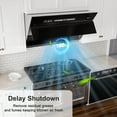 thumbnail image 4 of BRANO 30 inch Range Hood Stainless Steel Kitchen Hood, 900CFM, Voice/Gesture Sensing, Touch Control, Side-Draft Design, 4 of 9