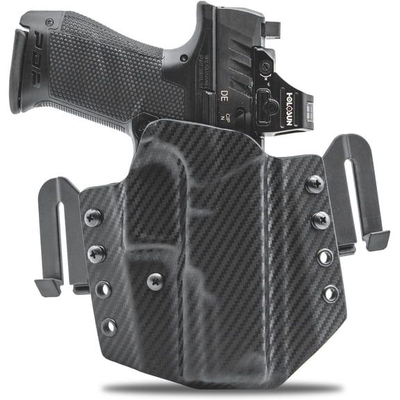 Clip & Carry OWB Kydex Holster for The Walther PDP 4"/4.5" Pistol- OSP Red Dot Compatible - Outside The Waistband - Audible Click Retention - USA  Made