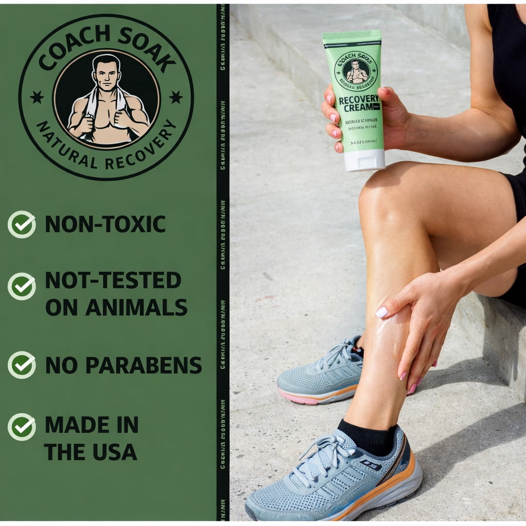 Coach Soak Menthol Infused Muscle Recovery Cream For Post-Workout Relief