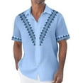 Mrigtriles Button Down Short Sleeve Shirt for Men Big and Tall Casual